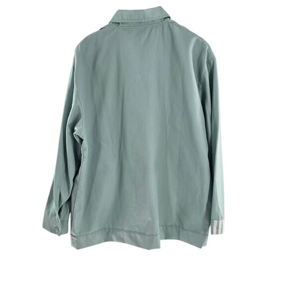 Adidas Green Tint Zip Up Collared Jacket Utility Pockets Streetwear Mint Medium - Picture 9 of 9
